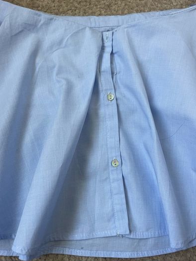top Zara size large off the shoulder top cotton blue