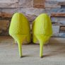 Yellow  Suede High Heels, size 6 Image 3