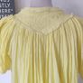 VINTAGE 1970s folk smock blouse Indian cotton delicate yellow embroidered florals S M Made in India summer holiday Image 7