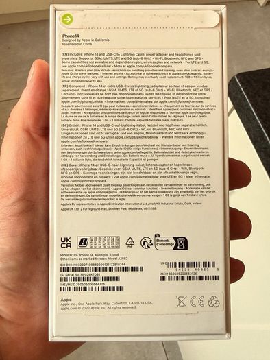 iPhone 14 in box, used but like new