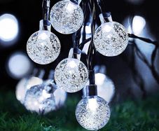 Solar Lights Outdoor Garden, 5M 30LED Solar Fairy Lights with 8 Modes Solar String Lights Waterproof for Outdoor/Indoor, Home, ,Wedding, Party, Festival, Christmas Decorations(Cool White)