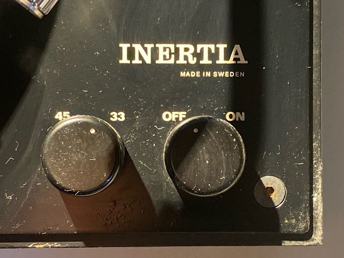 Vintage Inertia Turntable Manufactured in Sweden in the 1970s