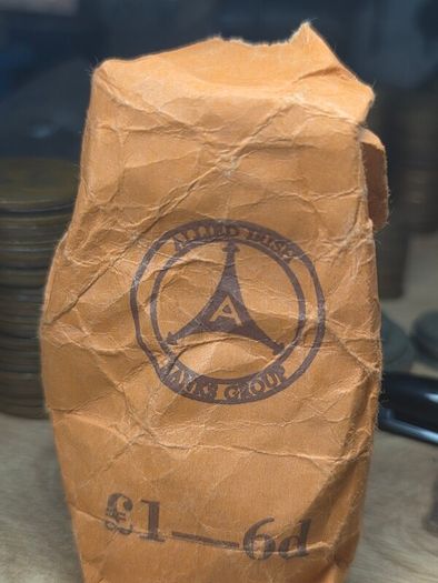 Bank bag of 6d coins