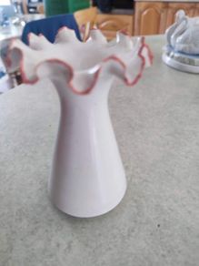 Fenton Rose Crest Pottery small Vase.