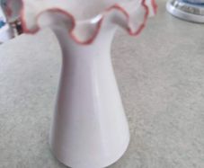 Fenton Rose Crest Pottery small Vase.