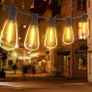 Festoon Lights Outdoor 60FT, String Lights Mains Powered Waterproof with 31Pcs ST38 Plastic LED Bulbs, 2200K Warm White Garden Patio String Lights for Party Decor Wedding (FREE POSTAGE) Image 2
