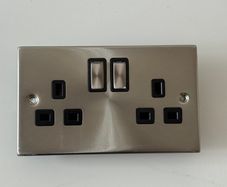 Full Switches & Sockets set Click Deco Satin Chrome