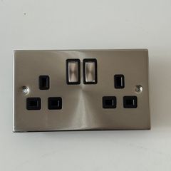 Full Switches & Sockets set Click Deco Satin Chrome
