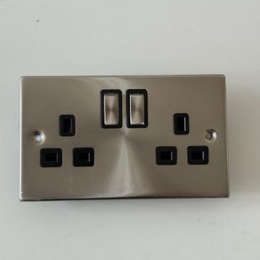 Full Switches & Sockets set Click Deco Satin Chrome