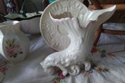 Belleek Fermanagh  Cornucopia Vase