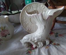 Belleek Fermanagh  Cornucopia Vase