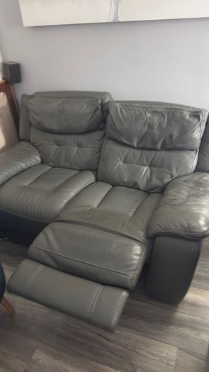 2 seater leather sofa recliner ,