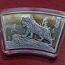 Samoa 30 gram Lunar Tigar 5 Dollar Fan shaped coin Image 2