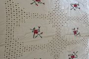Large Embroidery Linen Table Cloth