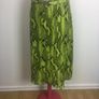 Neon yellow and black animal print chiffon midi skirt with side slit  size14 BNWTS includes postage Image 2