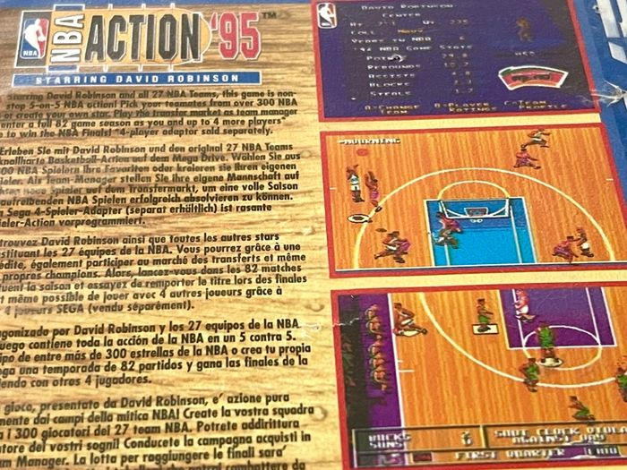 NBA Action 95 starring David Robinson for Mega Drive Boxed