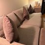 4 Seater Grey/houndstooth Sofa with footstool Image 4