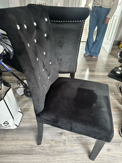 2 Black Dining Chairs