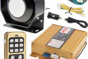 12V 200W Car Siren Horn System  18 Tones Police Style Alarm Speaker with Microphone &amp; Remote Control:AVAILABLE FOR PICK UP