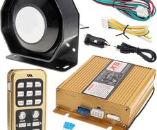 12V 200W Car Siren Horn System  18 Tones Police Style Alarm Speaker with Microphone & Remote Control:AVAILABLE FOR PICK UP
