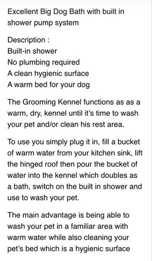 Dog Wash Kennel