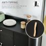 Sideboard Buffet, Storage Cabinet with Drawer, 3 Doors and Adjustable Shelf, Black Image 6