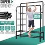 Heavy Duty Clothes Rail, 120KG Black Metal Rack With Double Hanging Clothing Rail, Shoe Rack, Storage Shelves & 4 Coat Hooks, Wardrobe Clothes Rails For Bedroom Office Shop Image 8