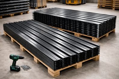12 x Galvanised  Corrugated Roof Sheets  Rust Resistant & Weatherproof Roofing 129 x 46 cm, 7m Coverage