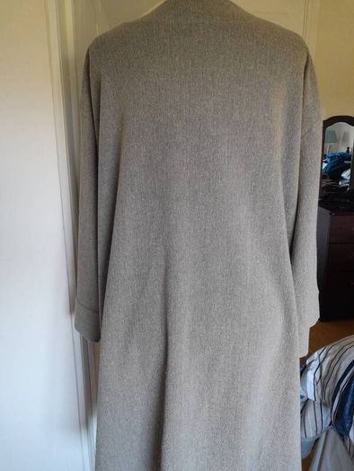 Transparent Asymmetrical Jacket. Plus Size