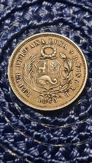 silver Peru un dino 1863