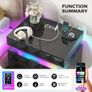 LED Bedside Table with Charging Station,3 Drawers Night Stand with Lockable Hidden Storage,Smart Nightstand with Human Sensor RGB Lights for Bedroom, Black Image 4