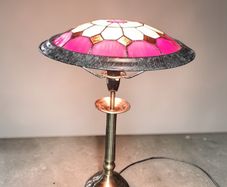 Glass table lamp