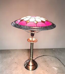 Glass table lamp