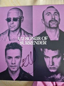 U2 Songs of Surrender Limited Purple Vinyl - signed by Edge