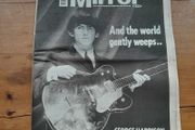 George Harrison Death - Irish Mirror Newspaper