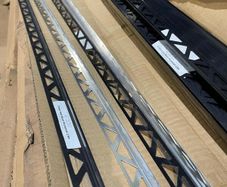 10mm & 12.5mm Straight Aluminium Tile Trim Chrome/Brass/Oxidized 2.5m
