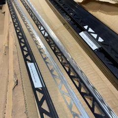 10mm & 12.5mm Straight Aluminium Tile Trim Chrome/Brass/Oxidized 2.5m