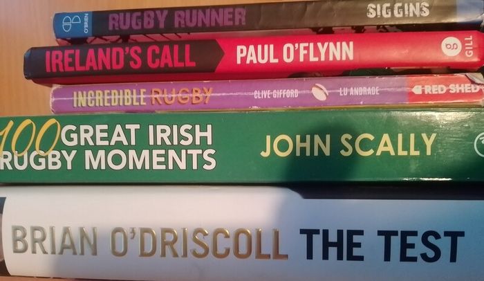 Rugby books x 6