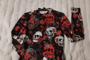 skulls and roses top