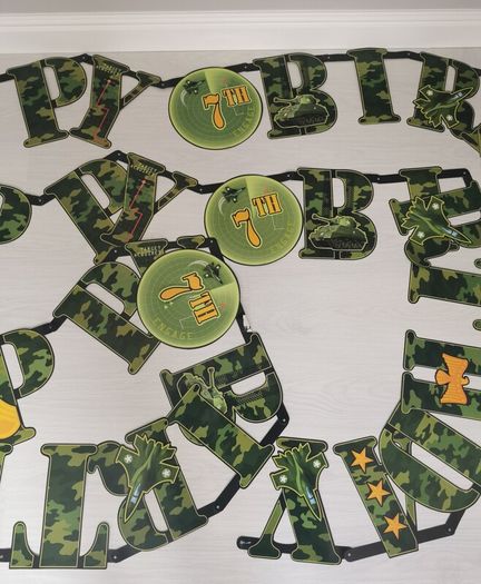 Military birthday banners - 3pieces