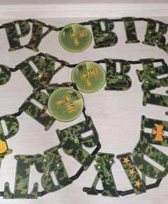 Military birthday banners - 3pieces