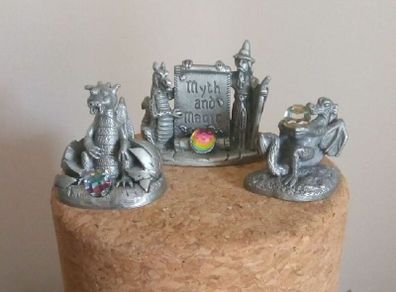 Metal Mini Figures - Myth & Magic - Set of 3 - Dragons