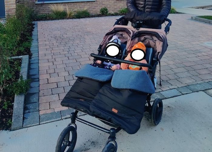 Mountain Buggy Duet Luxury Herringbone Twin Buggy + Carrycots & Car Seats
