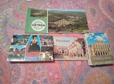 vintage europe post card and photo books x 4