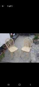 6 handmade oak chairs