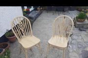 6 handmade oak chairs