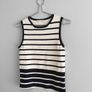 Pre Owned Classic Nautical Navy & Cream Striped Fine Knit Top Image 4