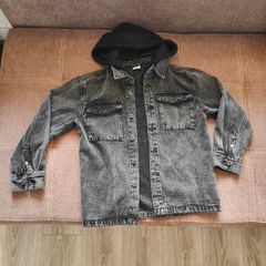 Hooded Denim Overshirt, CHAPTER Young, 134-140cm