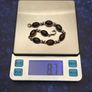 Vintage 925 Sterling Silver & Dark Brown Natural Baltic Amber Bracelet Image 10