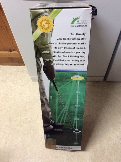 Golf Putting Mat. 15 Feet Long.Fast And Slow Halved Mat To Vary Practice.Includes Golf Hole. Collect In Swords Or Via Post.